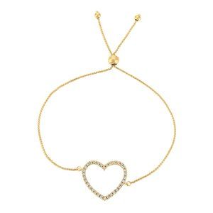 0.3 Carat Bolo Diamond Heart Bracelet 14K Yellow